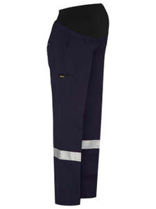 WOMENS BISLEY TAPED MATERNITY DRILL WORK PANTS