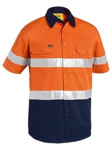 Work Shirts: COOL LIGHTWEIGHT WORK SHIRT - Short Sleeve | Hi-Vis