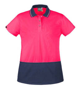 Womens Hi Vis Basic Short Sleeve Polo