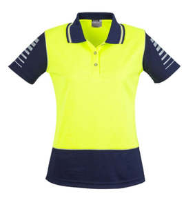 Womens Hi Vis Zone Short Sleeve Polo