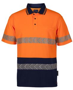 HI VIS JBS SHORT SLEEVE SEGMENTED TAPE POLO SHIRT