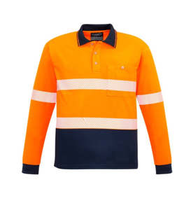 HI VIS POLO - Long Sleeve | Segmented Tape | Polyester