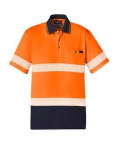 Polos: SZ HI-VIS SEGMENTED TAPED POLO - Short Sleeve