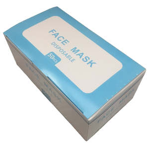 DISPOSABLE FACE MASKS - BOX OF 50 LATEX FREE