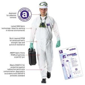 TITAN DISPOSABLE OVERALLS - Asbestos Removal, Hard Wearing, Multi Purpose