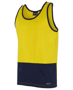Singlets: HI VIS COTTON SINGLET
