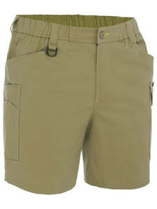 G Shorts: STRETCH CARGO BISLEY WORK SHORTS - Cotton | Elastic Waist | Comfort Movement Shorts