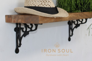 Shelf Bracket: Iron Soul Gothic Shelf Bracket - Black (155mm)