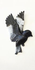 Products: Single Resin Bird - Monochrome - Vitality Art Studio