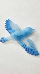 Products: Single Resin Bird - Angel Blue - Vitality Art Studio