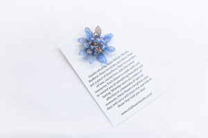 Petite, Resin Floral Brooch - Baby Blue - Vitality Art Studio