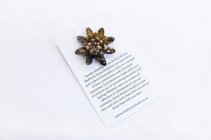 Petite, Resin Floral Brooch - Umber - Vitality Art Studio
