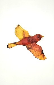 Soaring Bird - Mustard Glass-Effect - Vitality Art Studio