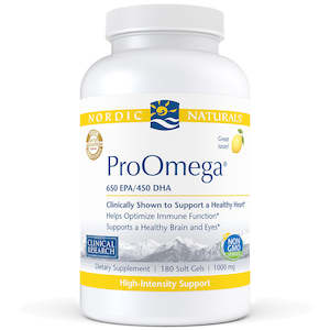 Weight Loss And Metabolic Support: Nordic Naturals ProOmega Lemon 180 Softgels