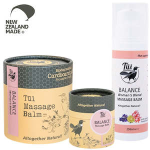 Tui Balms Balance Woman's Blend Massage Balm Pump Bottle 250ml
