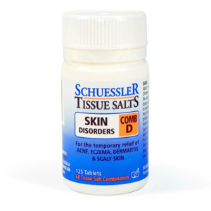 Schuessler Tissue Salts Combination D Skin Disorders 125 Tabs CLEARANCE Short Da&hellip;