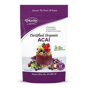 Acai: Morlife Certified Organic Acai Powder 80g