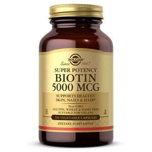 Biotin: Solgar Biotin 5000mcg 100 Caps