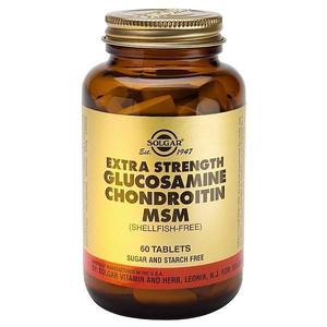 Chondroitin: Solgar Extra Strength Glucosamine Chondroitin MSM 60 Tablets