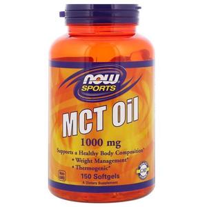 Coconut Oil: Now Sports MCT Oil 1000mg 150 Softgels