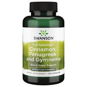 Fenugreek: Swanson Full Spectrum Cinnamon, Fenugreek, & Gymnema 120 Caps