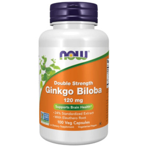 Ginkgo: Now Foods Double Strength Ginkgo Biloba 120mg 100 Caps