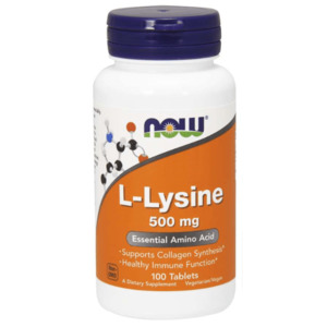 L Lysine: Now Foods L-Lysine 500mg 100 Tabs