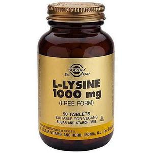 L Lysine: Solgar L-Lysine 1000mg 50 Caps