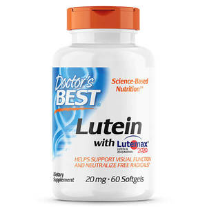 Lutein: Doctor's Best Lutein Featuring Lutemax 20mg 60 Softgels