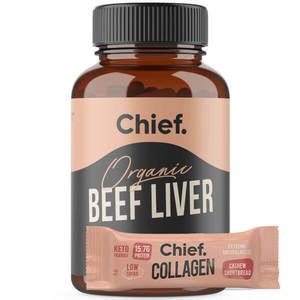 Chief Organic Beef Liver 120 Caps CLEARANCE Short Dated end of 04/2026