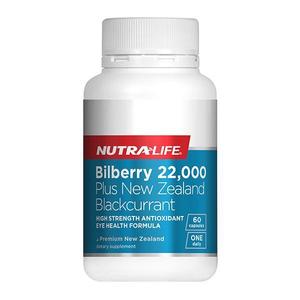 Bilberry: Nutralife Bilberry 22,000 60 Caps CLEARANCE Short Dated end of 01/2026