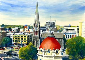 The dome, the spire and the turret Cathedral Square