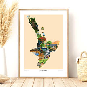 Te-Ika-a-Māui - North Island Travel Poster, New Zealand