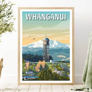 Whanganui Travel Poster, New Zealand