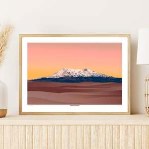 Mount Ruapehu - Embers Of Ruapehu - Travel Poster, New Zealand