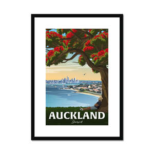 Auckland, Devonport Framed & Mounted Print