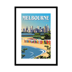 Framed Posters: Melbourne Brighton Beach Framed & Mounted Print