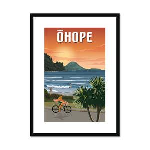 Ōhope Beach Sunset Framed & Mounted Print