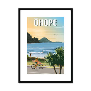 Framed Posters: Ōhope Beach Daytime Framed & Mounted Print