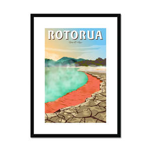 Rotorua Waiotapu Framed & Mounted Print