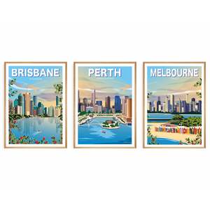 Bundles: The Aussie Capitals Triptych - Brisbane, Perth, Melbourne