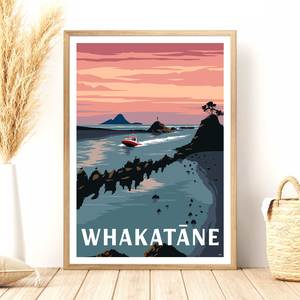 Bay Of Plenty: Whakatane Travel Poster, New Zealand