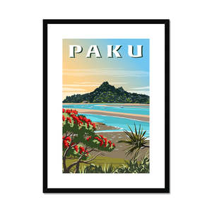Waikato Wko: Mt Paku - Tairua Framed & Mounted Print