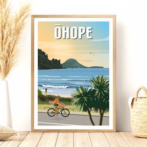 Bay Of Plenty Bop: Ōhope Beach Daytime - Travel Poster, New Zealand