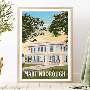 Wellington Wgn: Martinborough Hotel - Travel Poster, New Zealand