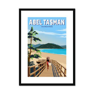 Tasman Tas: Abel Tasman - Awaroa Bay Framed & Mounted Print