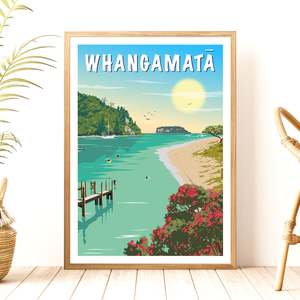 Best Sellers: Whangamatā Travel Poster, New Zealand