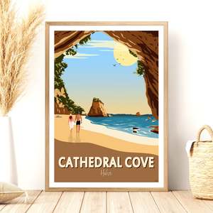 Best Sellers: Cathedral Cove Travel Poster, New Zealand