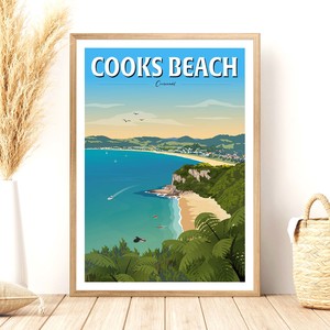 Travel Posters: Cooks Beach Travel Poster, Coromandel, New Zealand