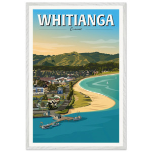 Whitianga Travel Poster, Coromandel, New Zealand